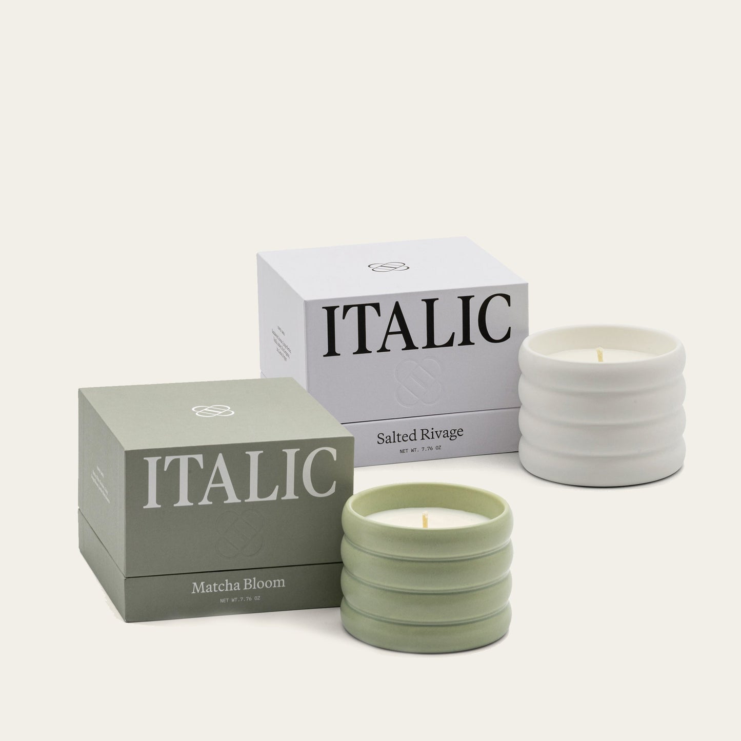 Ceramic Candle Italic