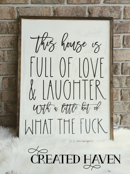This House - Large Wood Framed Wall Decor Created Haven
