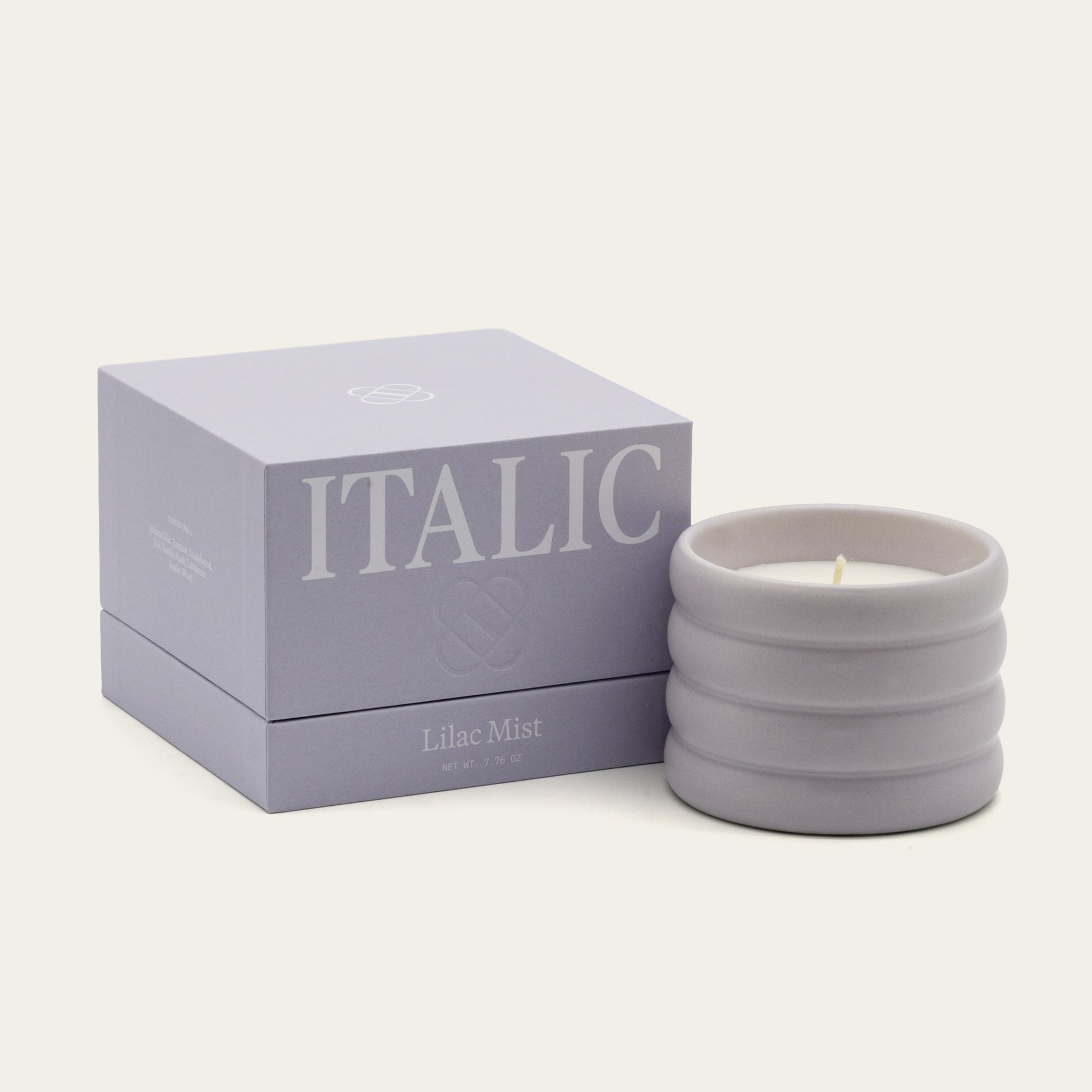Ceramic Candle Italic