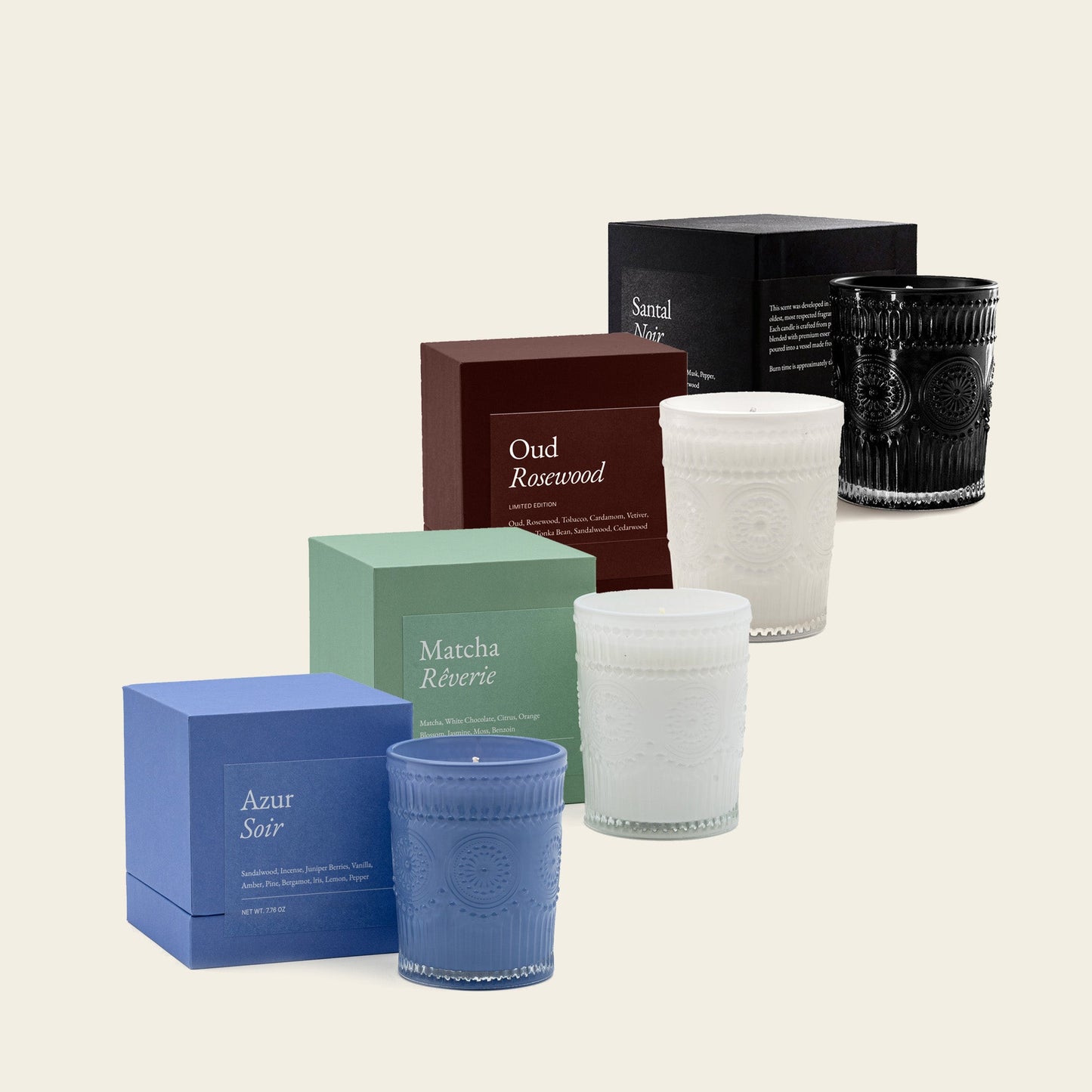 Noir Swiss Scented Glass Candle Italic