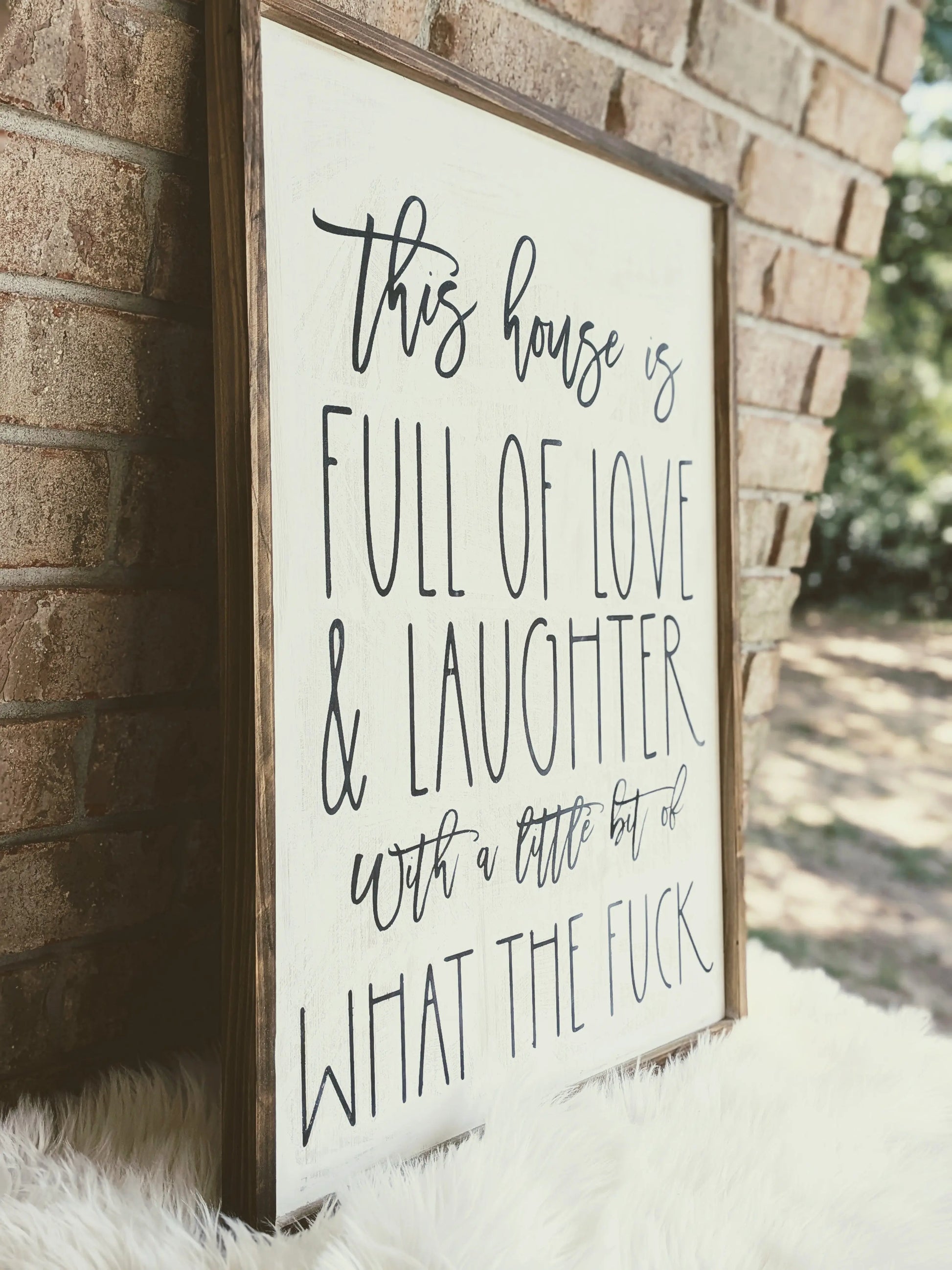 This House - Large Wood Framed Wall Decor Created Haven