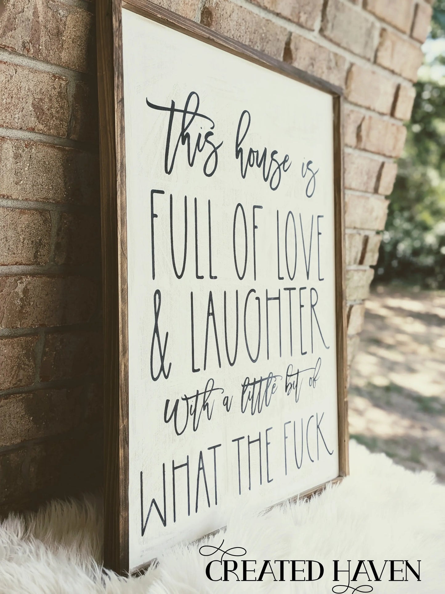 This House - Large Wood Framed Wall Decor Created Haven