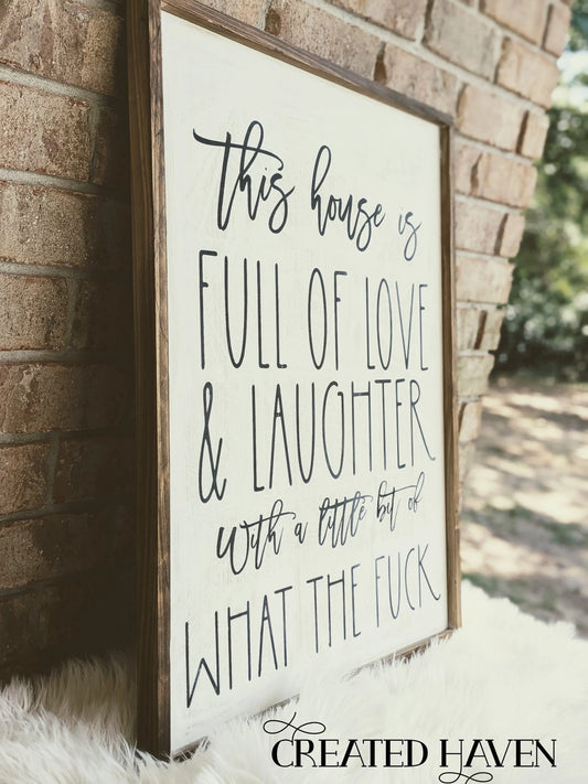 This House - Large Wood Framed Wall Decor Created Haven