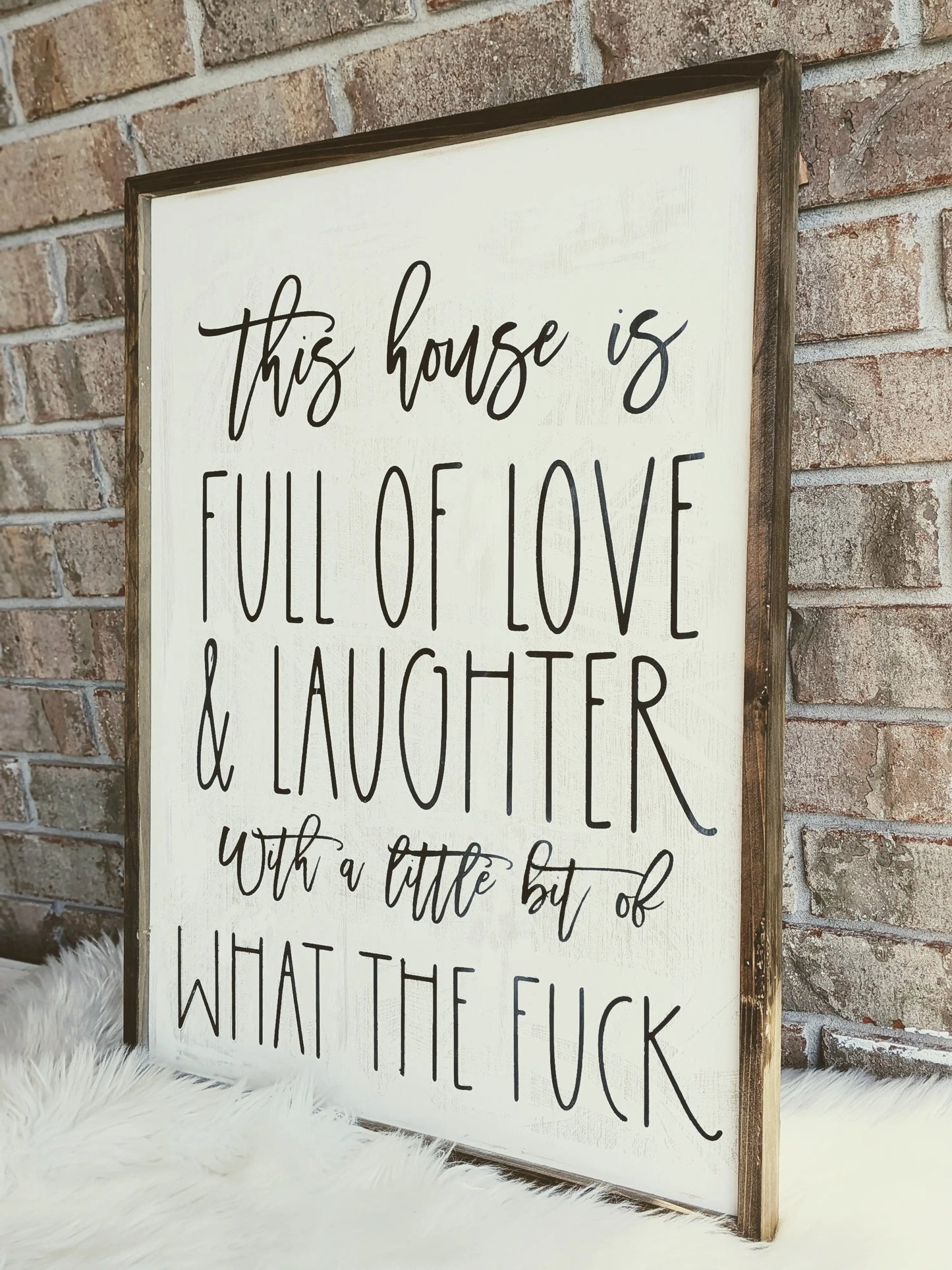 This House - Large Wood Framed Wall Decor Created Haven