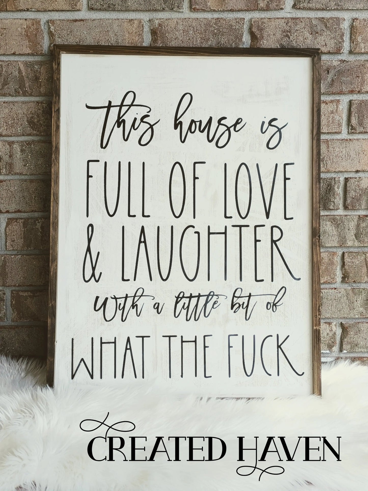This House - Large Wood Framed Wall Decor Created Haven