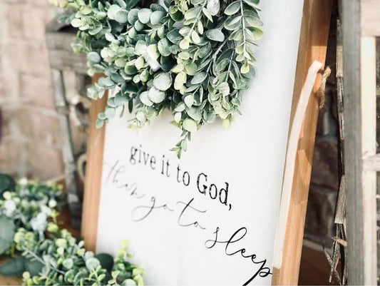Give It To God- Farmhouse Inspired Wood Sign Created Haven